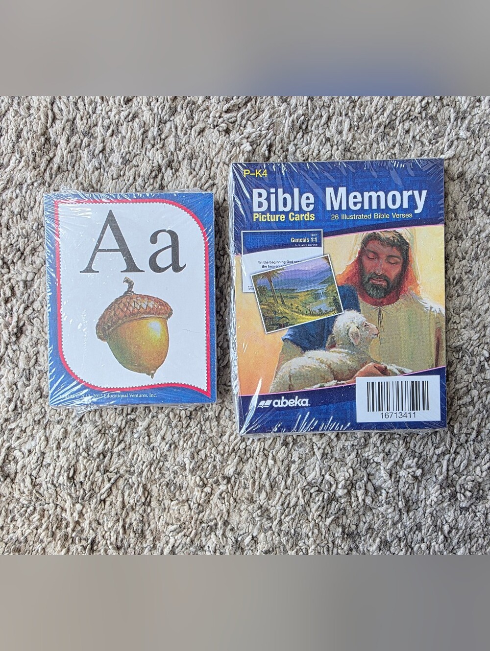 Abeka Bible Memory Picture Cards & Alphabet Flashcards